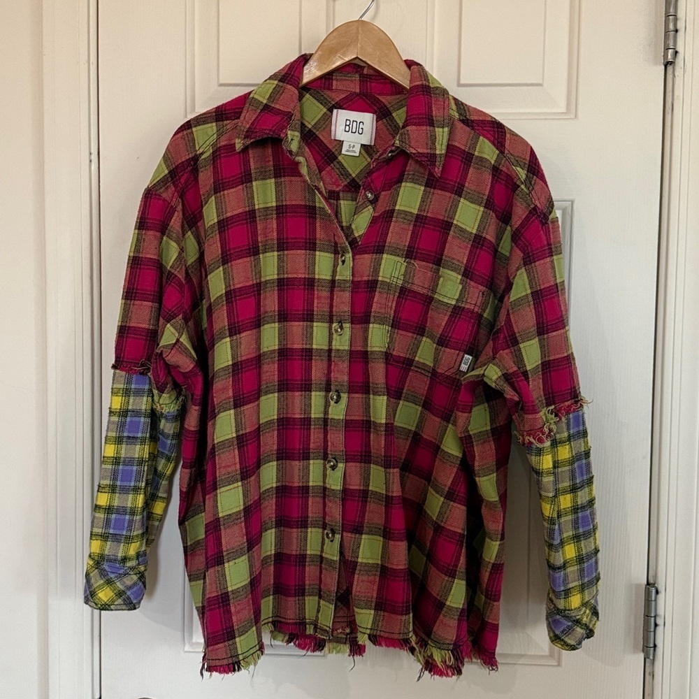 Urban Outfitters BDG Like New One Way Or Another Plaid Oversized Flannel Shirt S - Picture 5 of 7